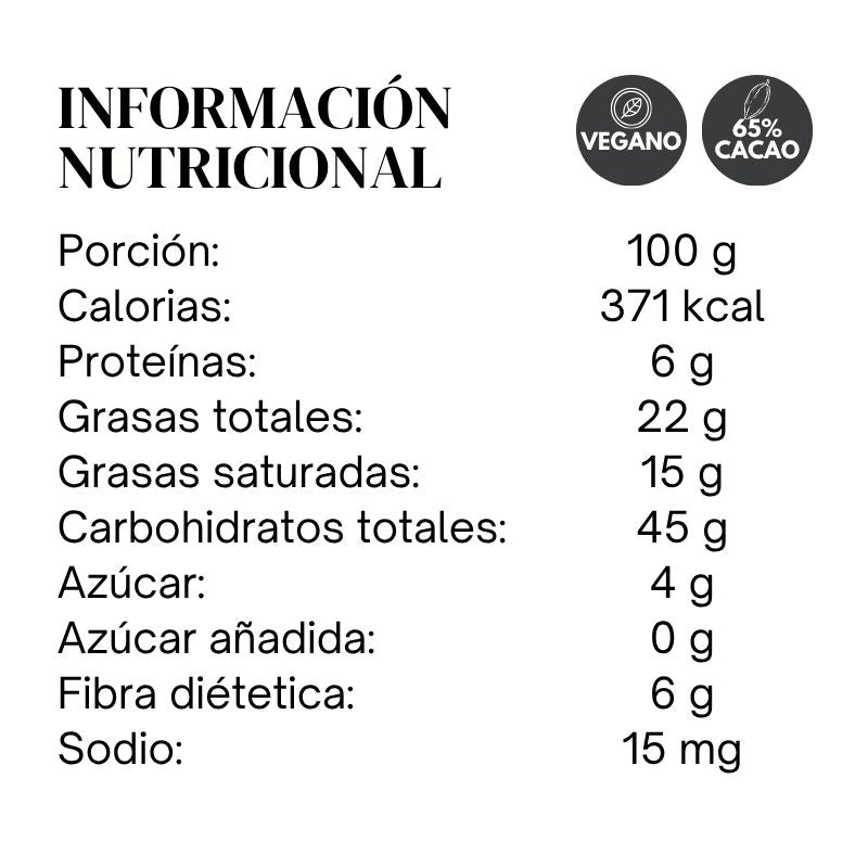 Pasa Chocolate Sin Azúcar Añadida